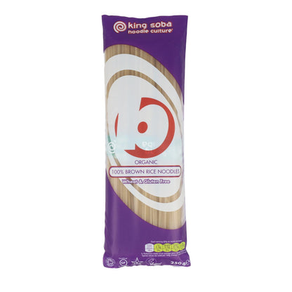 Massa de arroz integral sem glúten King Soba 250 g 