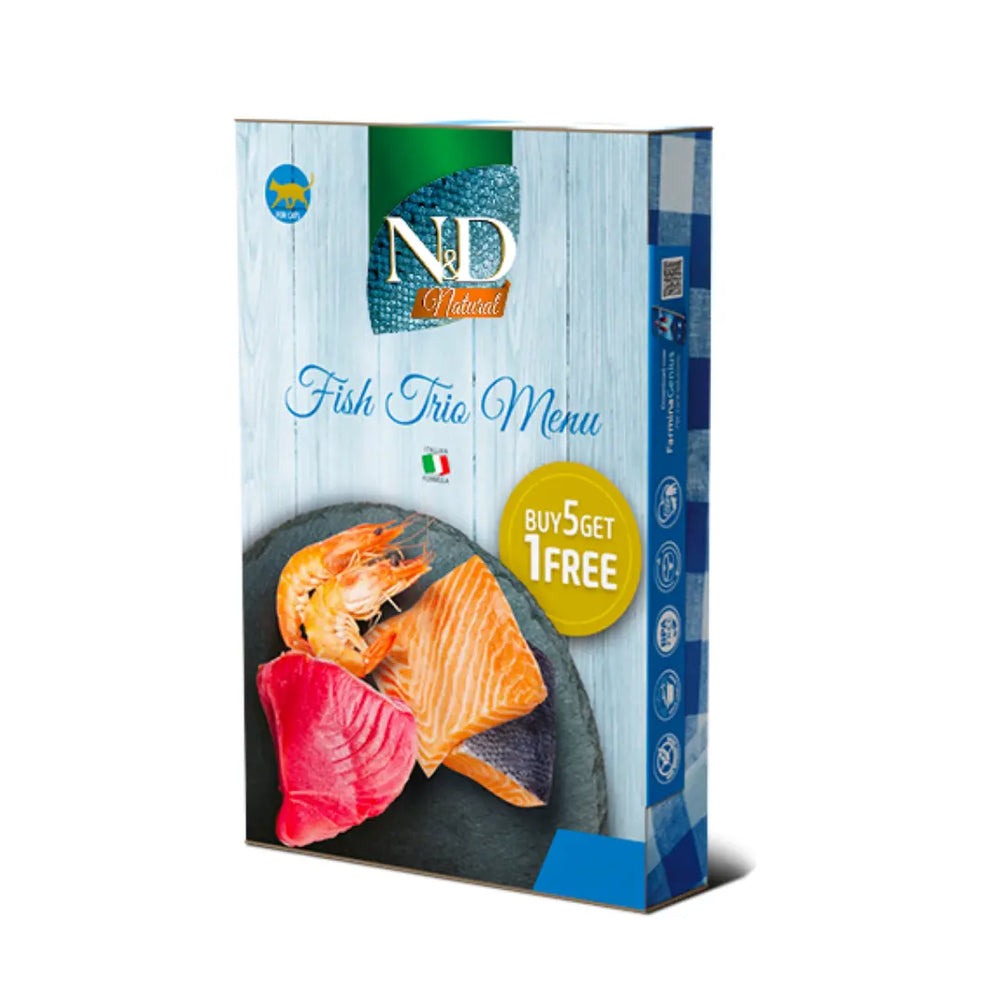 ND cat Natural Fish Trio Farmina 6 x 70 g Ração húmida Farmina para gatos
