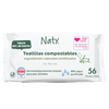 Toalhitas Húmidas com Aloe Vera Naty 56 unidades