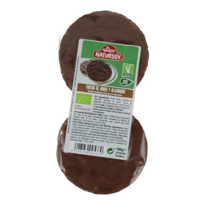 Bolinhos de arroz com alfarroba, 100 g. Natursoy