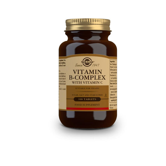 Complexo de vitamina B com vitamina C Solgar 100 comprimidos