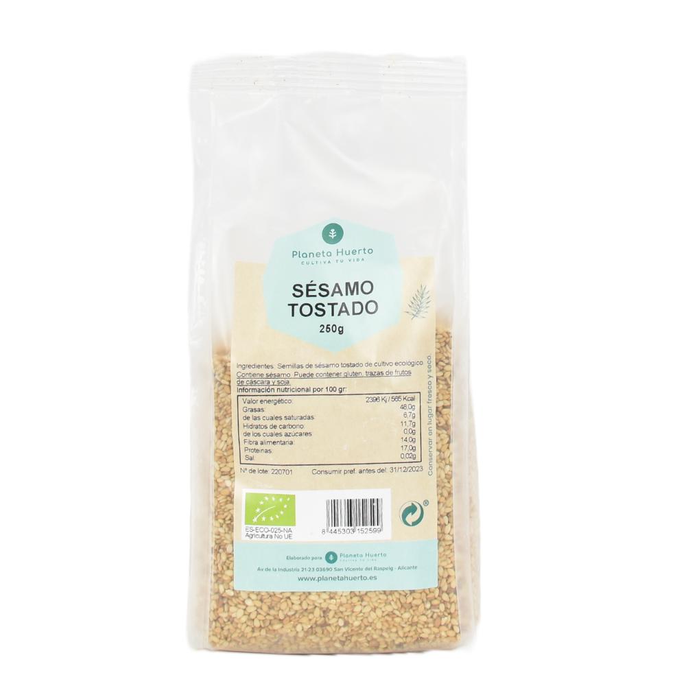 Sementes de sésamo inteiras torradas ECO Planeta Huerto 250 g