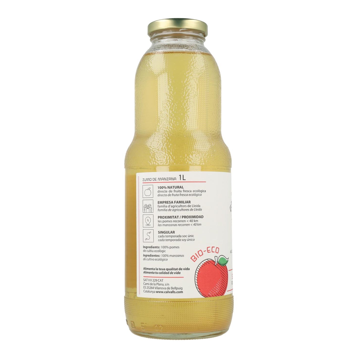 Sumo de Maçã Biológico Cal valls 1 L