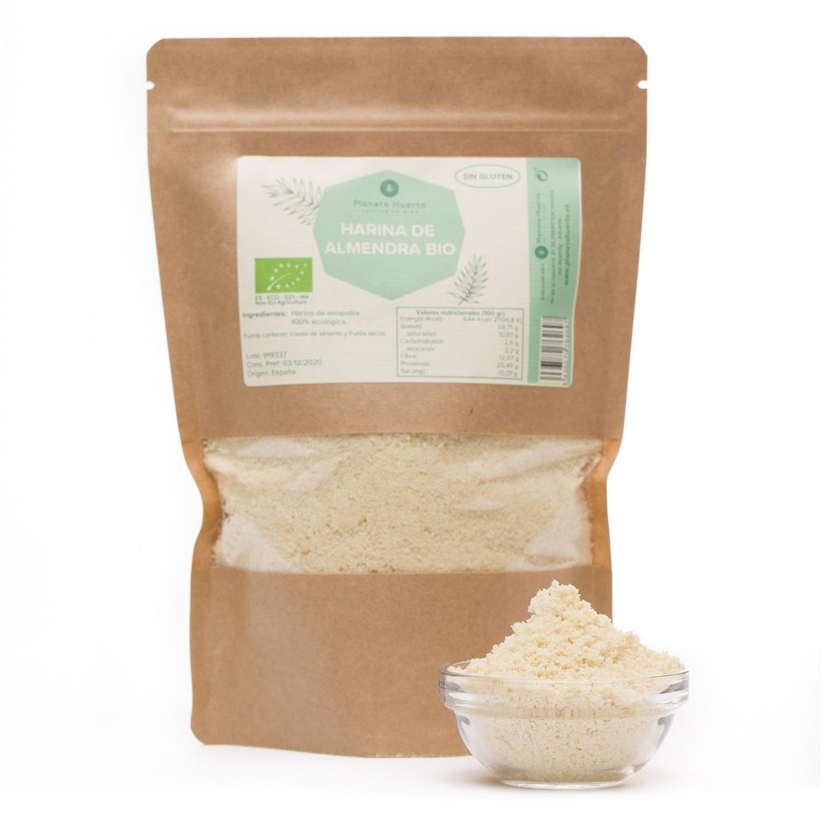 Farinha de Amêndoa Sem Glúten ECO Planeta Huerto 400gr