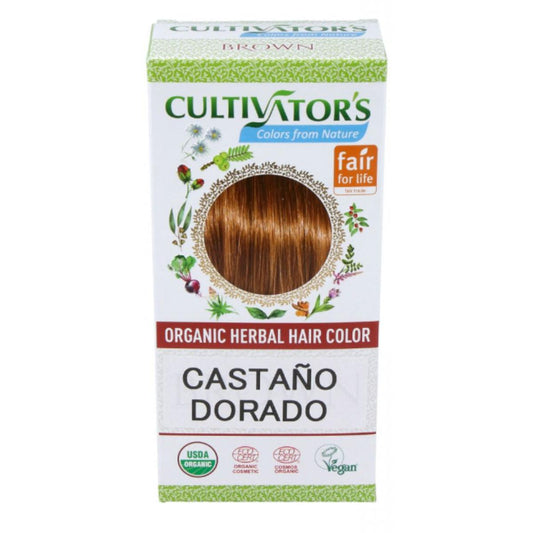 Castaño dorado tinte organico Cultivators 100gr. Ecocert