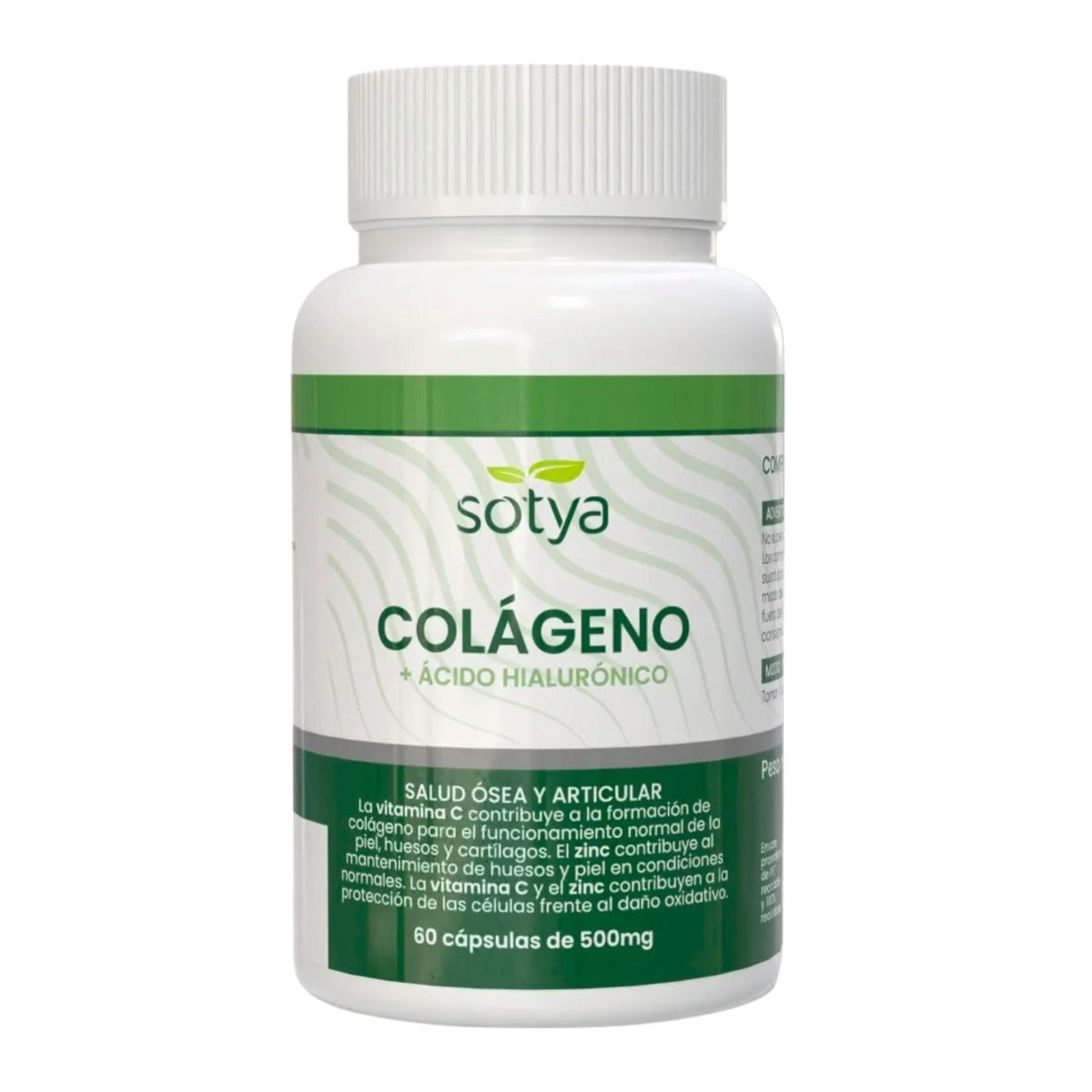 Colagénio com ácido hialurónico, Sotya, 60 cápsulas