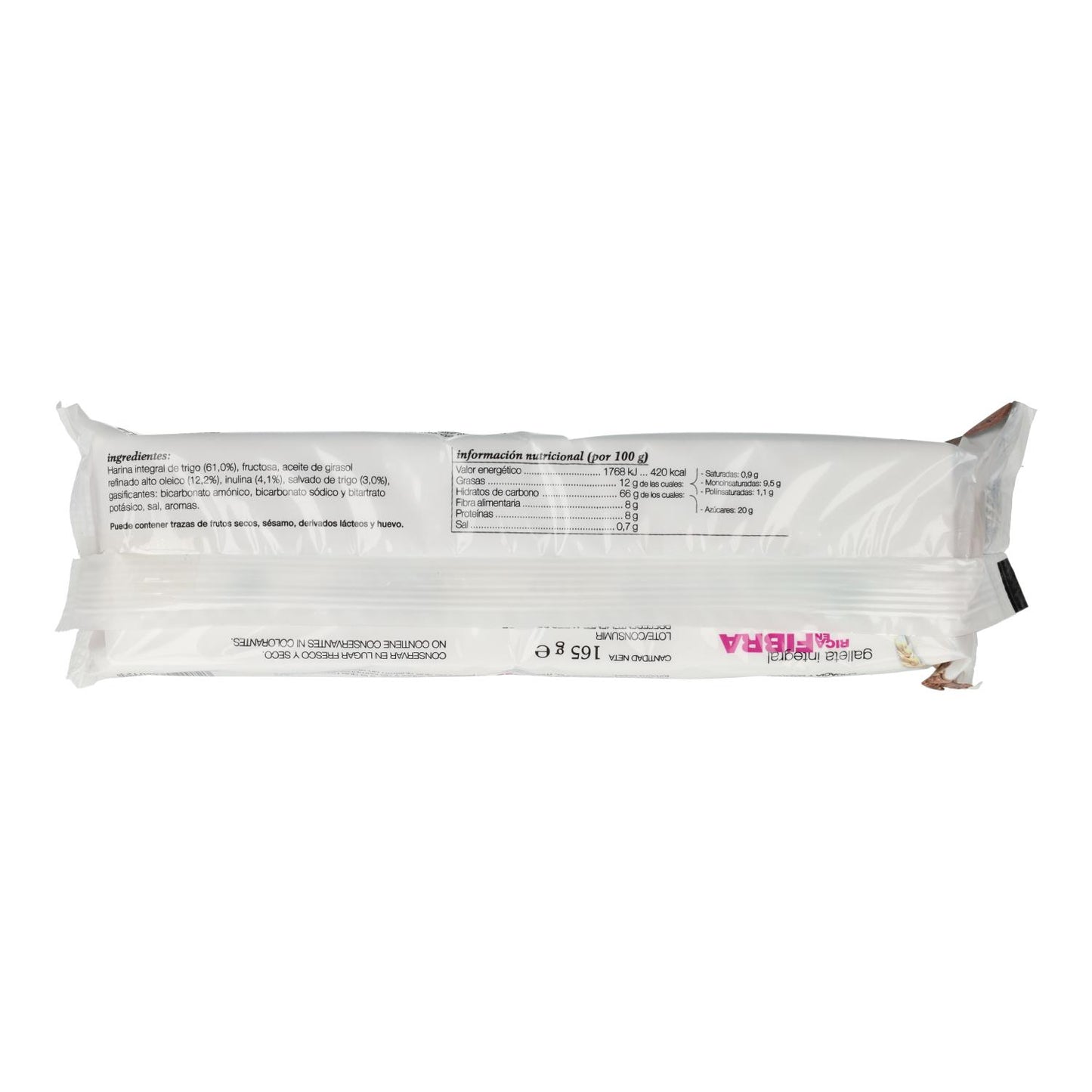 Bolachas integrais com fibra Soria Natural 165 g