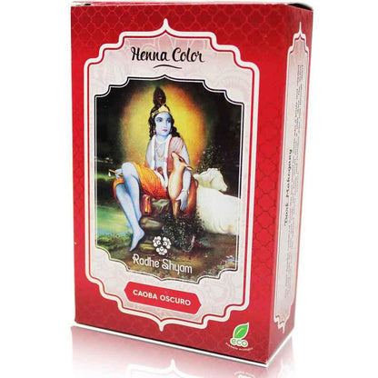 Henna em pó mogno escuro Radhe Shyam 100 g
