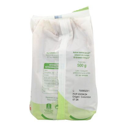 Açúcar Mascavado Integral com Melaço, 500 g El Granero