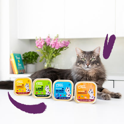Edgard &amp; Cooper Ração Húmida para Gatos Patê de Peru e Frango 85g