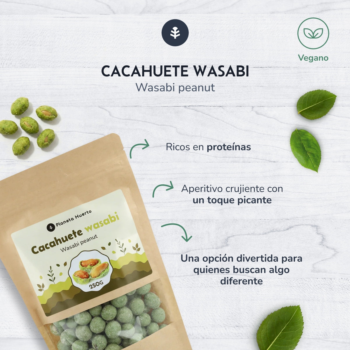 Planeta Huerto amendoim wasabi 250g 