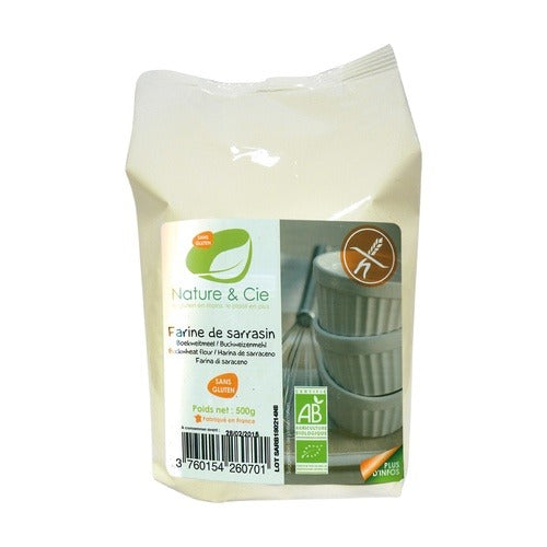 Farinha de trigo sarraceno biológica sem glúten Nature&amp;cie 500 gramas