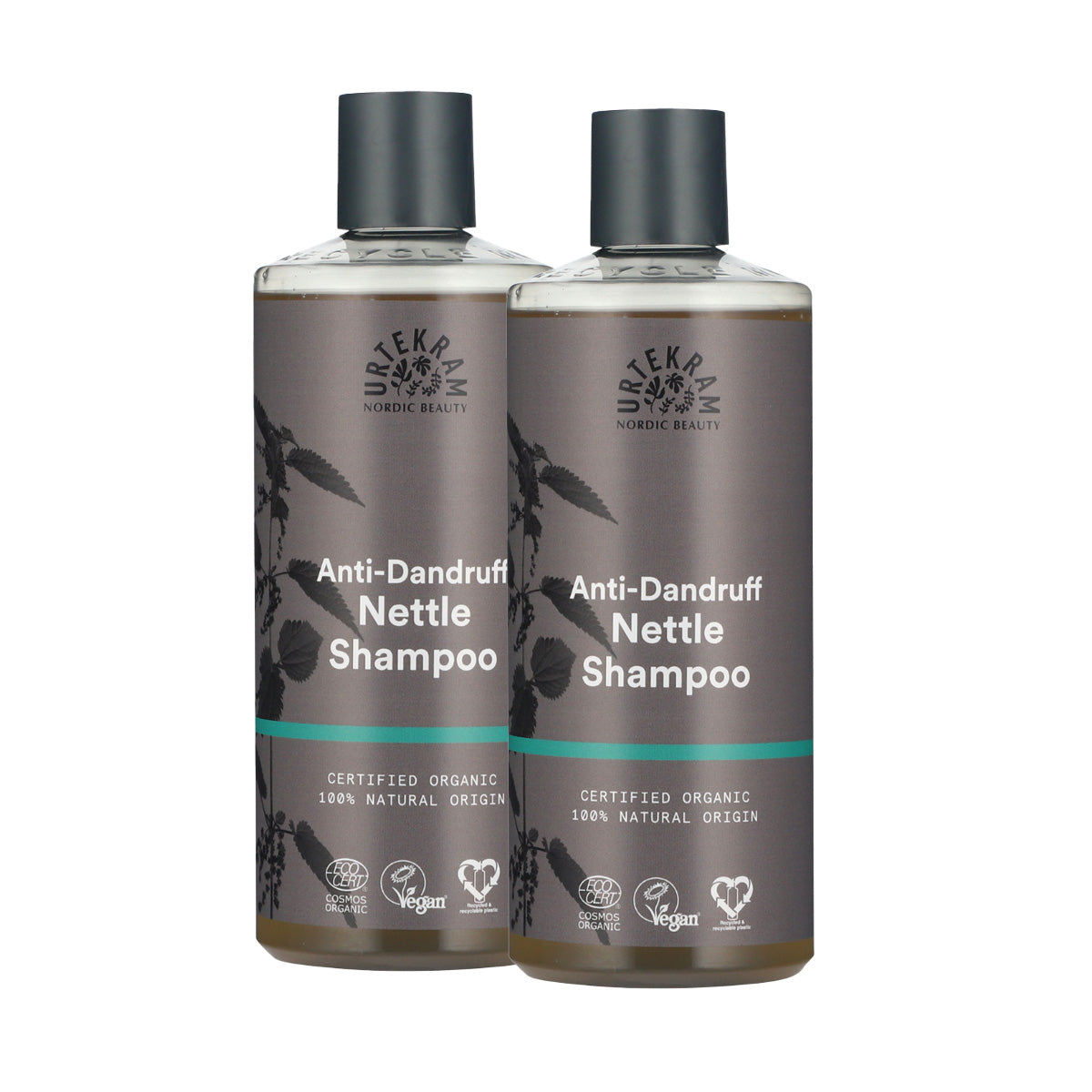 Embalagem de 2 Champôs Anticaspa Urtekram Urtiga 500 ml