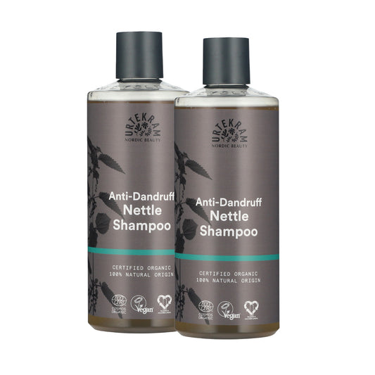 Embalagem de 2 Champôs Anticaspa Urtekram Urtiga 500 ml