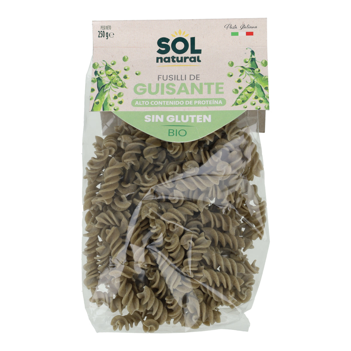 Sol Natural Bio Fusilli Ervilha Sem Glúten 250 g