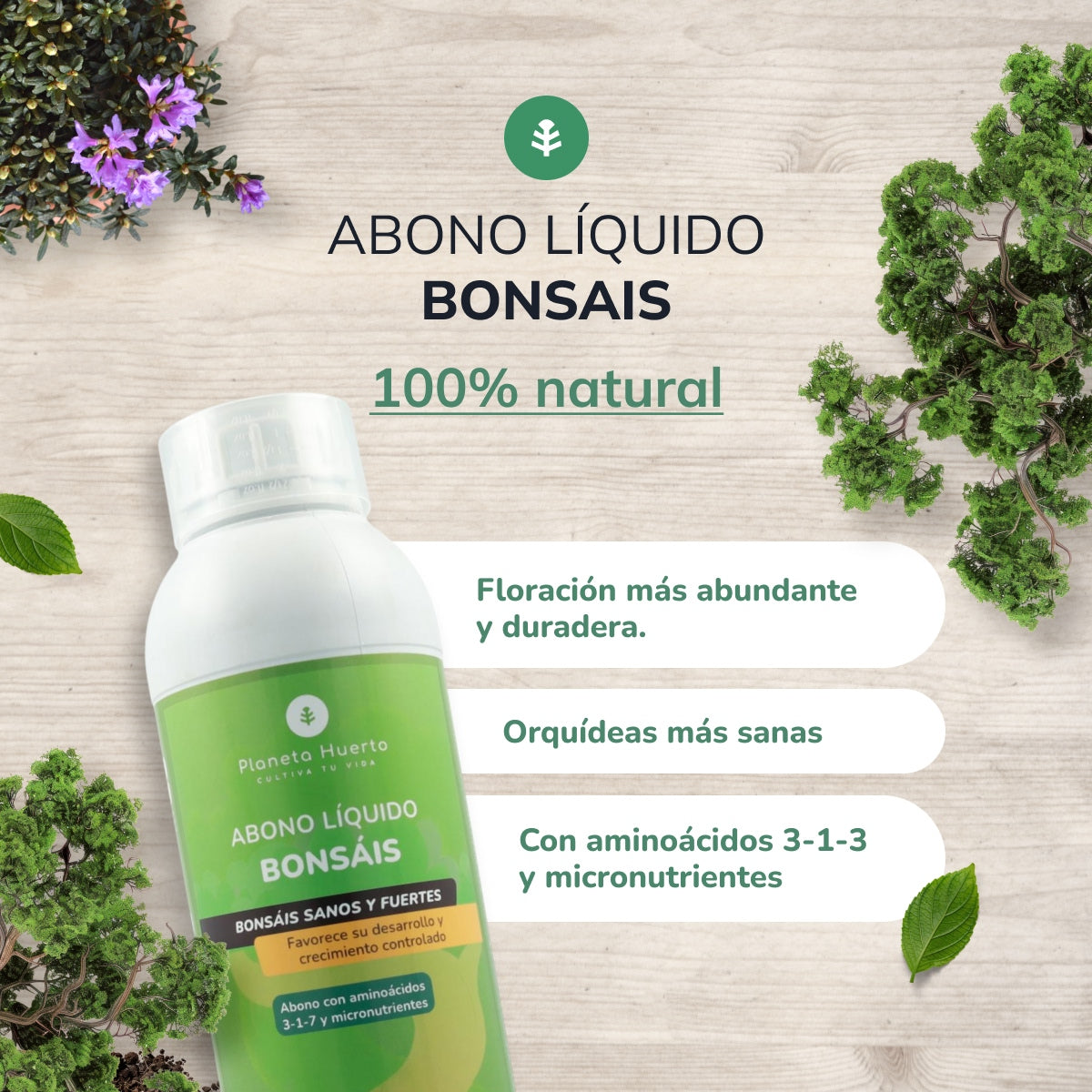 Fertilizante Líquido Planeta Huerto Bonsai 250 ml