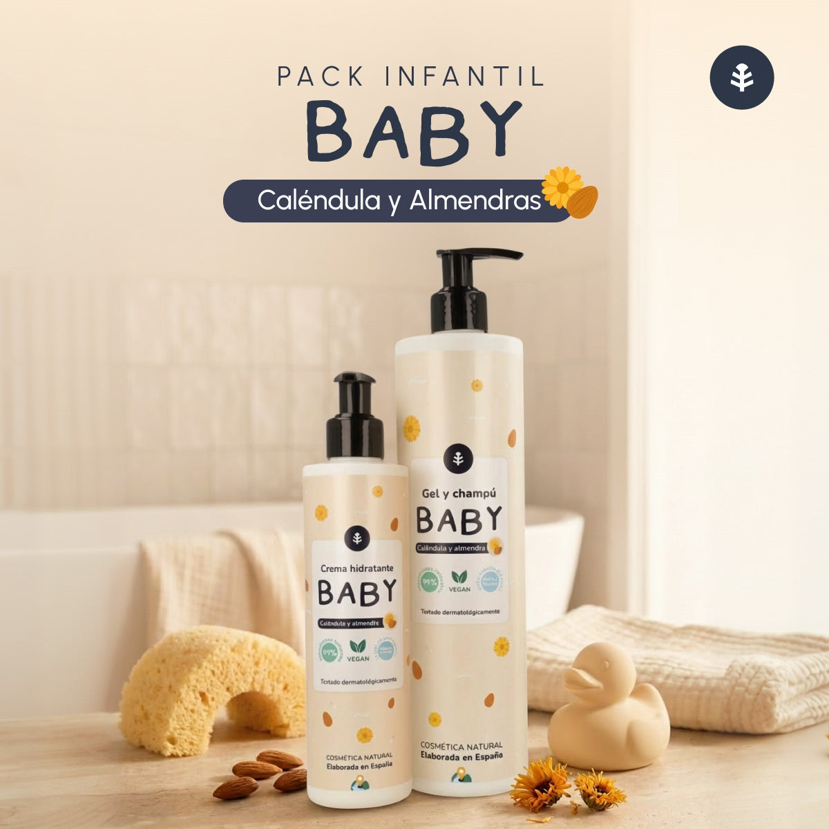 Planeta Huerto Gel e Champô Infantil Calêndula e Amêndoa 500 ml