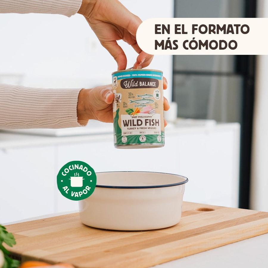 Wild Balance BARF Peixe e Peru Lata para Cães 400g