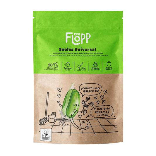Limpador de pavimentos universal BIO Eco Pack Flopp 20 cápsulas