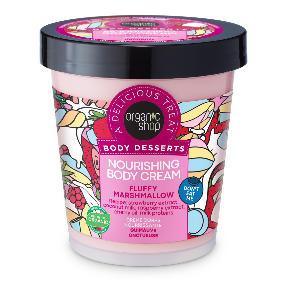 Creme Corporal Nutritivo de Marshmallow da Organic Shop 450 ml