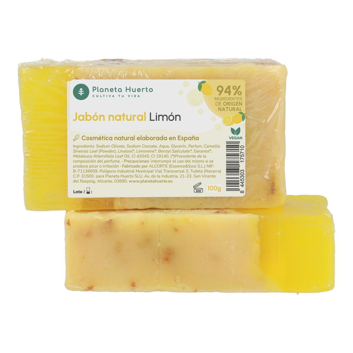 Sabonete natural à base de azeite e limão Planeta Huerto 100 g