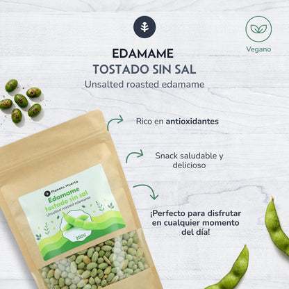 Edamame verde torrado sem sal Planeta Huerto 250 g