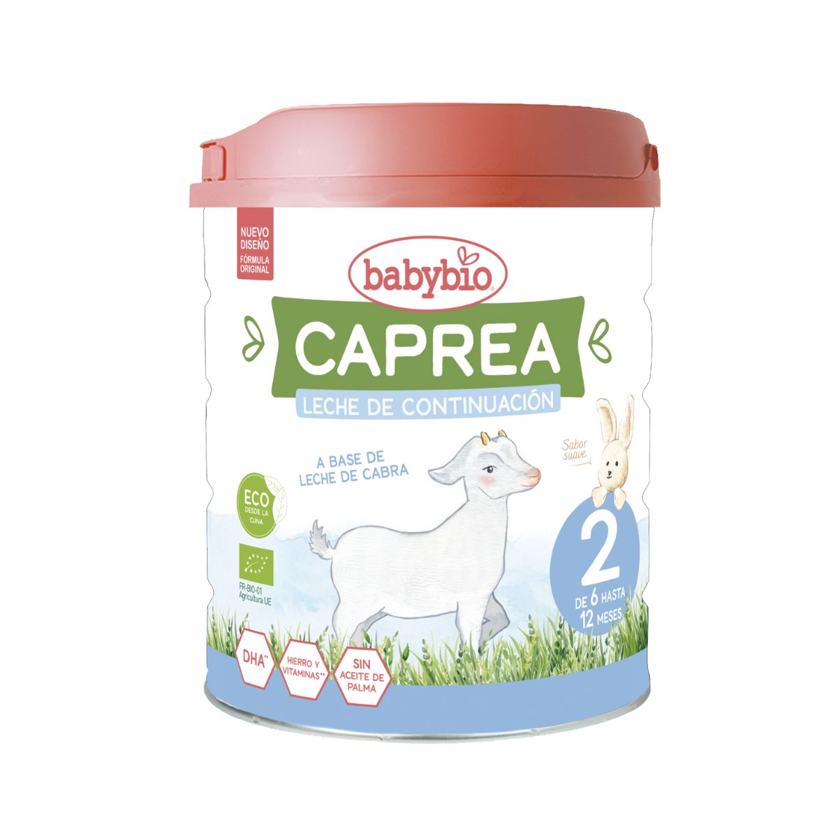 Embalagem de 3 leites de cabra Caprea 2 (6 a 12 meses) Babybio 800 g