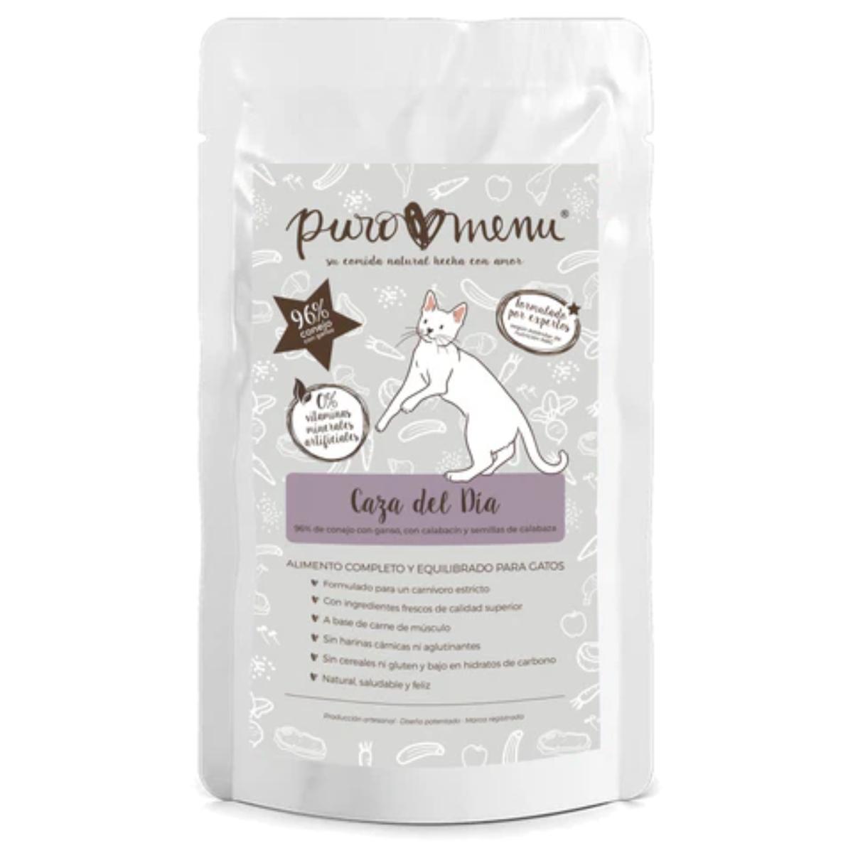 Comida húmida para gatos Caça ao dia Barf (Coelho) Puromenu 100 g