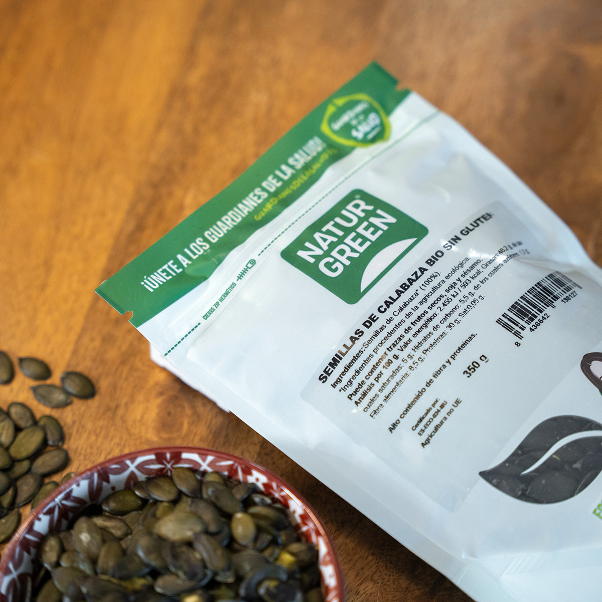 Sementes de abóbora biológicas Naturgreen 350 g