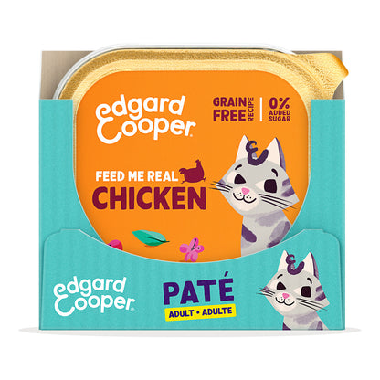 Ração húmida para gatos, patê, Edgard &amp; Cooper, frango do campo, 85 g