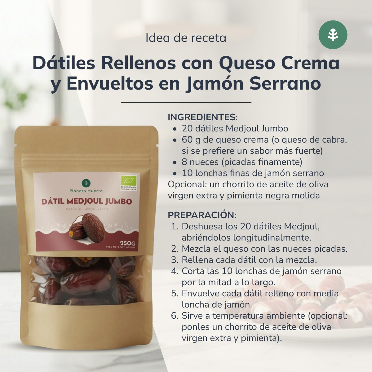 Planeta Huerto jumbo medjoul tâmaras 250 g