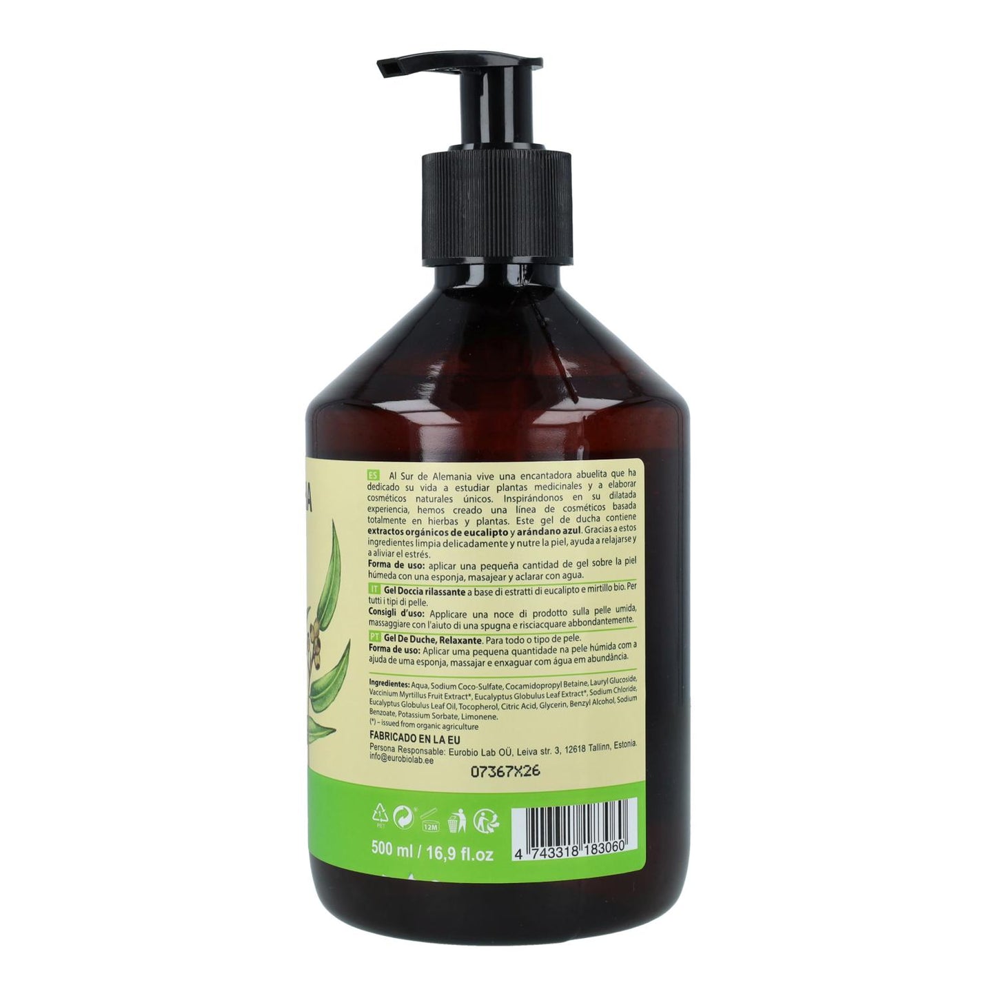 Embalagem de 2 Oma Gertrude Gel de Banho Relaxante para todos os tipos de pele, 500 ml
