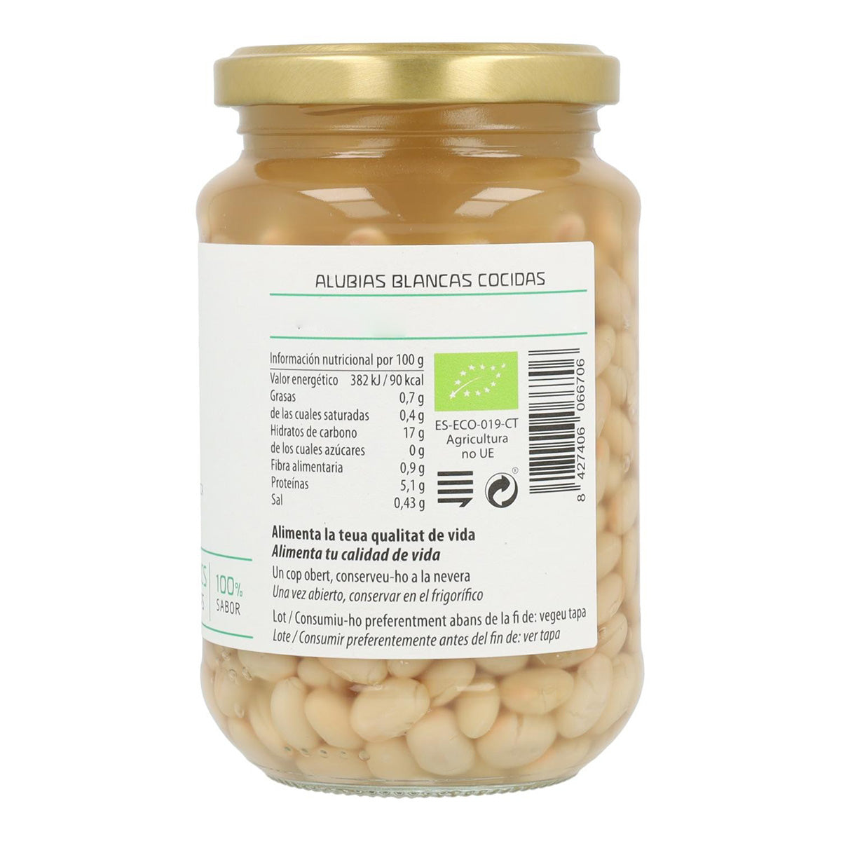 Cal Valls Feijão branco cozido biológico 700 g