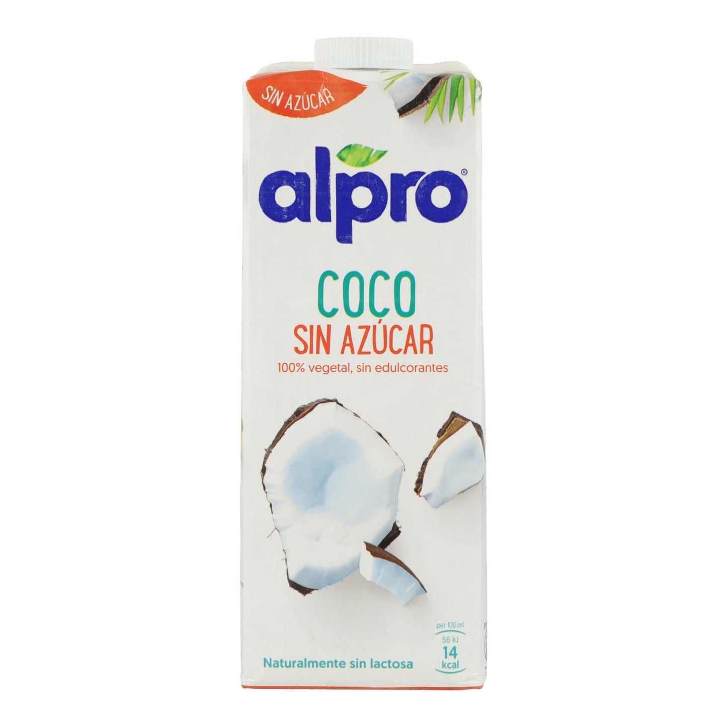 Embalagem de 6 bebidas de coco sem açúcar Alpro, 1 litro
