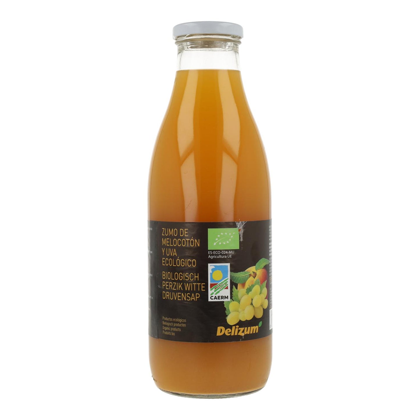 Sumo de Pêssego e Uva Biológico 1L Delizum