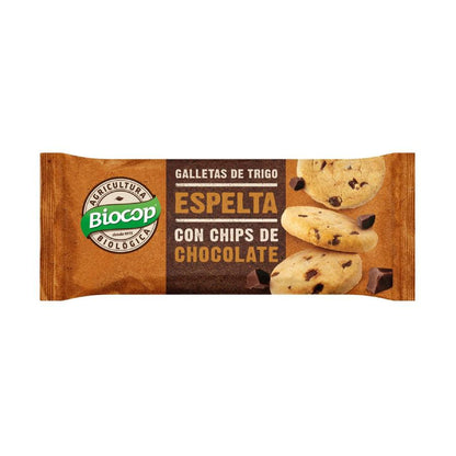 Embalagem de 6 bolachas de espelta Biocop com pepitas de chocolate 32 g