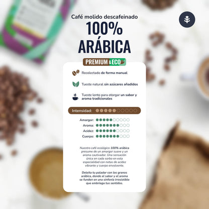 Café moído descafeinado Eco 100% Arábica Planeta Huerto 250 g