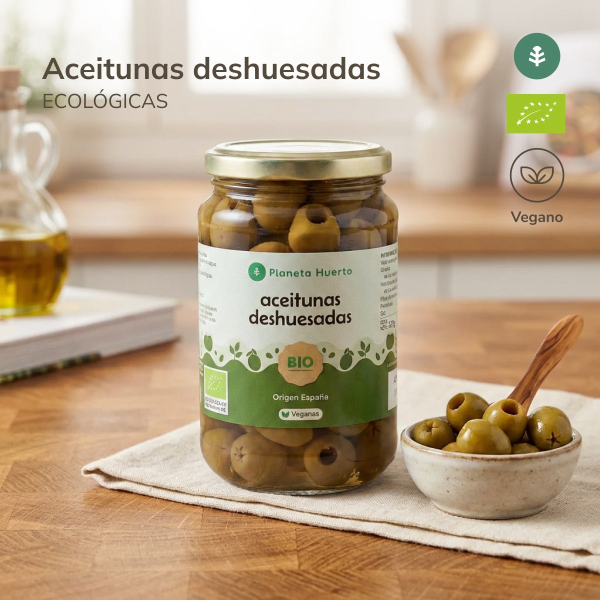 Azeitonas sem caroço Eco Planeta Huerto 335 g