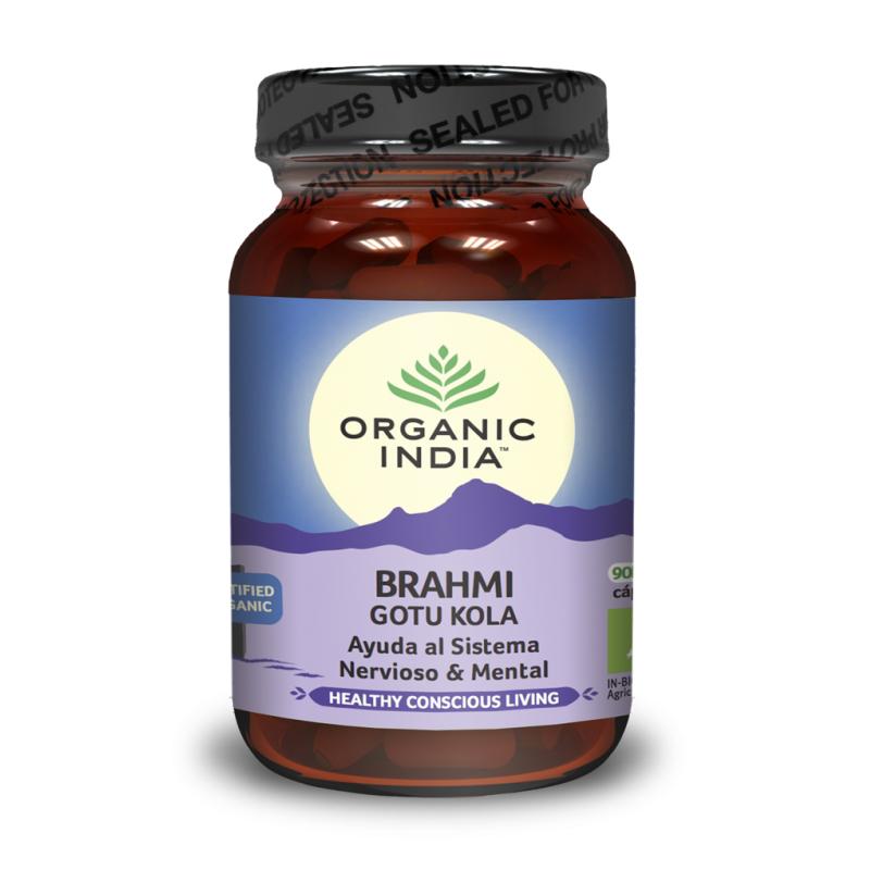 Brahmi Gotu Kola Biológico Índia 90 cápsulas