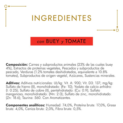 Ração Húmida GOURMET GOLD Tarte de Carne e Tomate 85 g