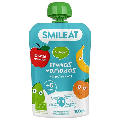 ECO Pouche diversas frutas Smileat, 100g