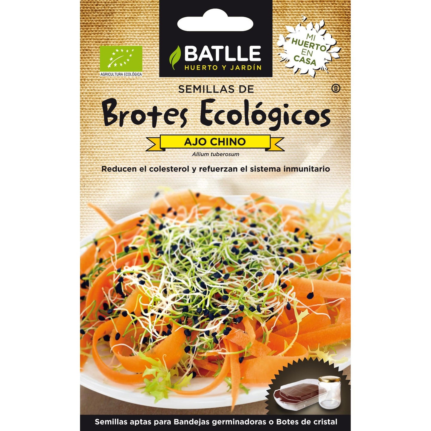Sementes de alho chinês biológico Batlle para rebentos
