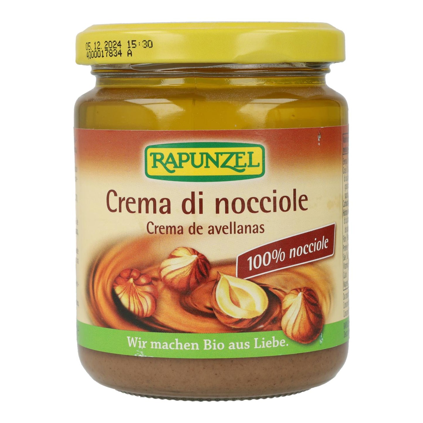Creme de Avelã Biológico Rapunzel 250 gr