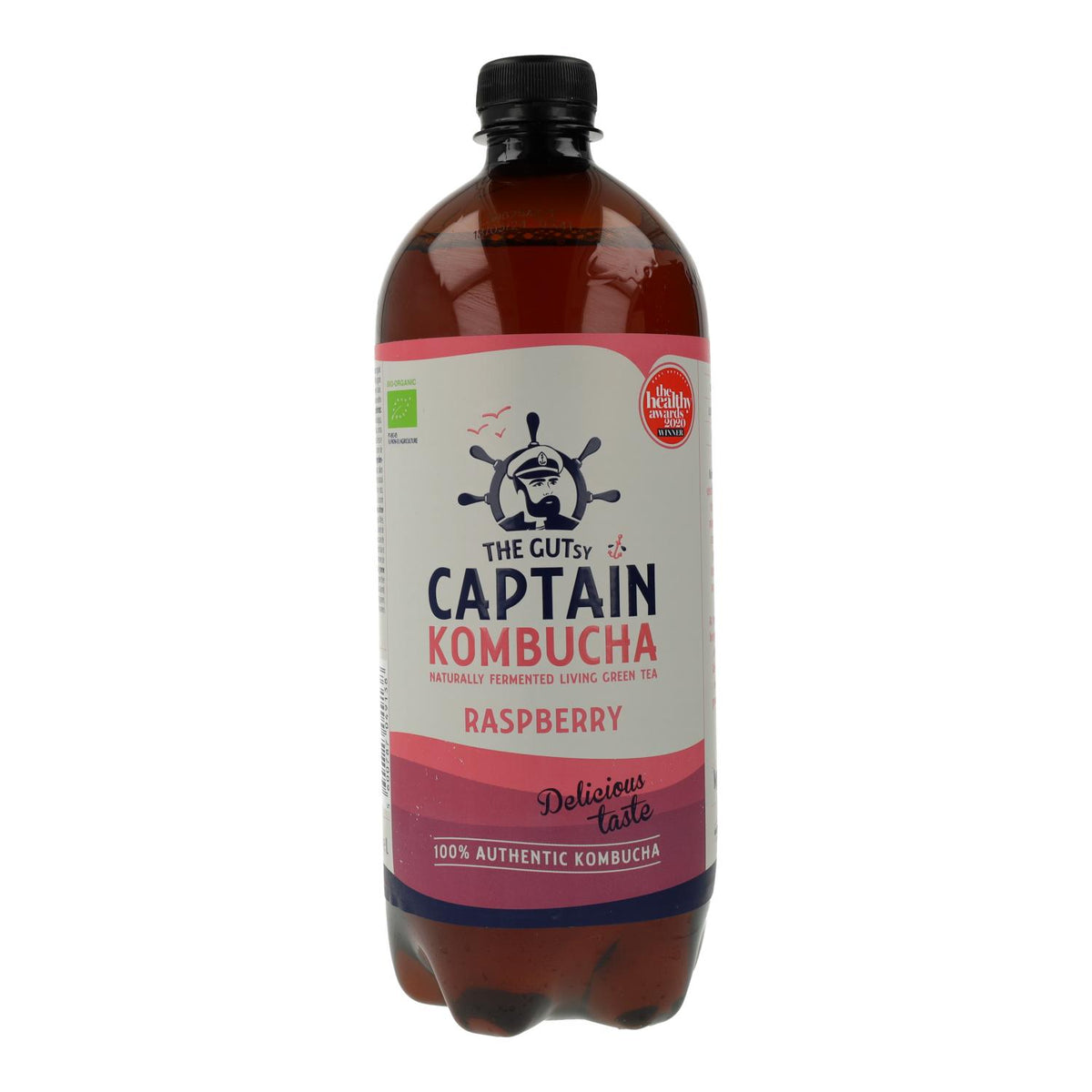 Bebida de Kombucha Orgânica de Framboesa Captain Kombucha 400 ml