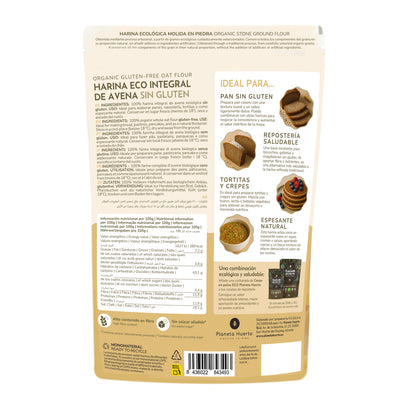 Farinha de Aveia Integral Sem Glúten Eco Planeta Huerto 800 g