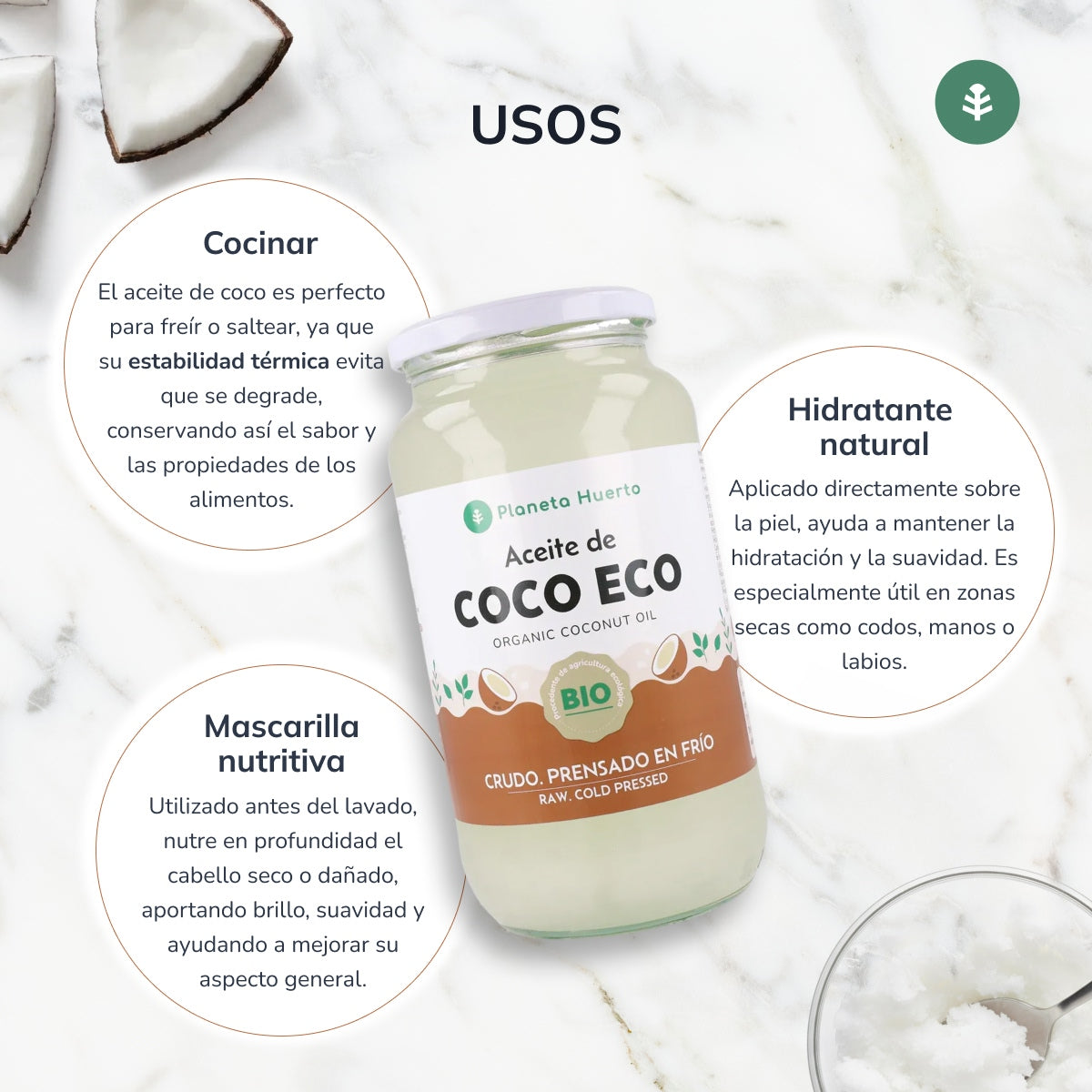 Planeta Huerto ECO Óleo de Coco 860 ml