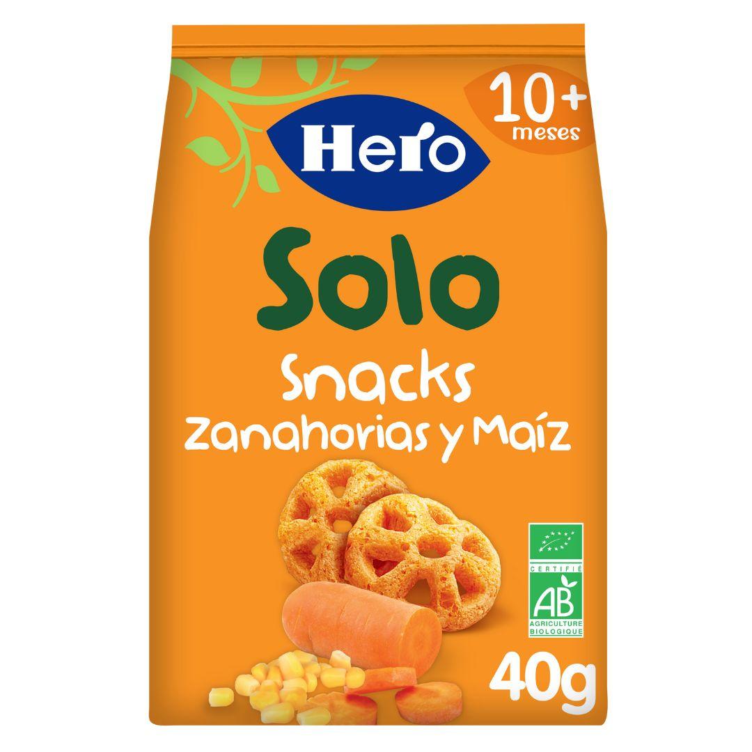 Snacks Biológicos de Cenoura e Milho 40g - Hero Solo