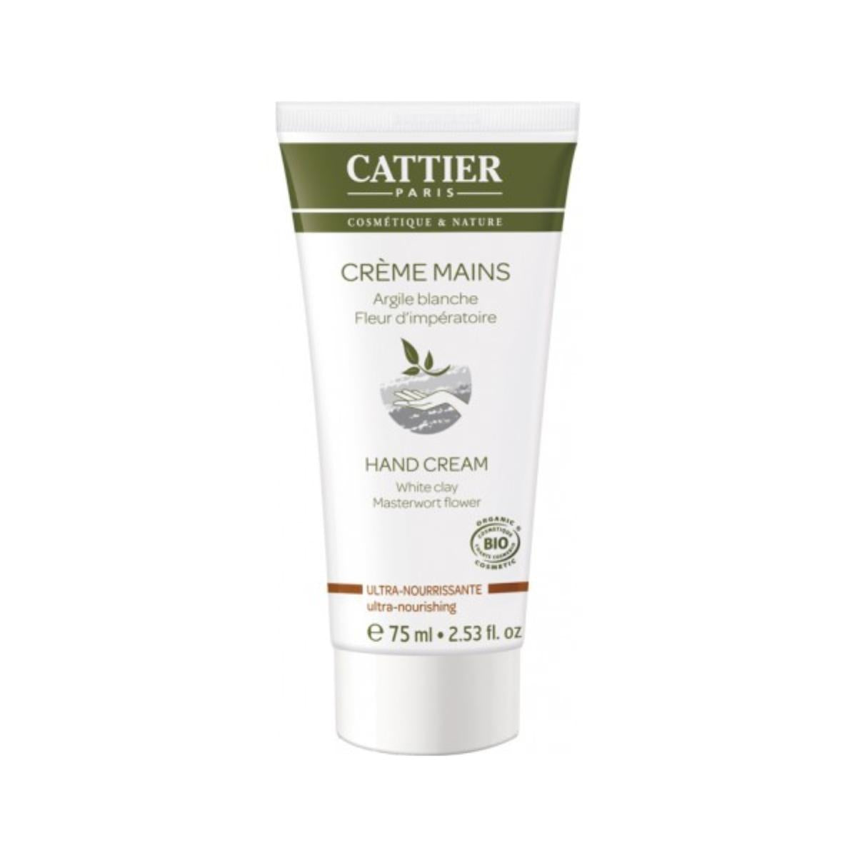 Creme de Mãos Ultra Nutritivo Cattier com Argila Branca 75 ml
