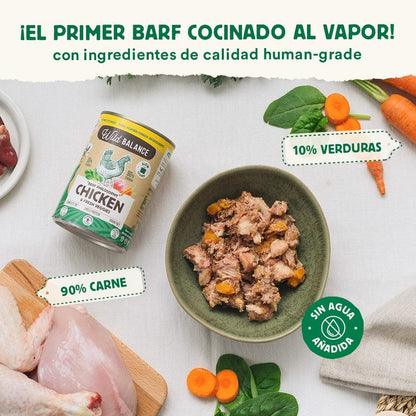Wild Balance Chicken Barf Pack para cães 6 x 400 g