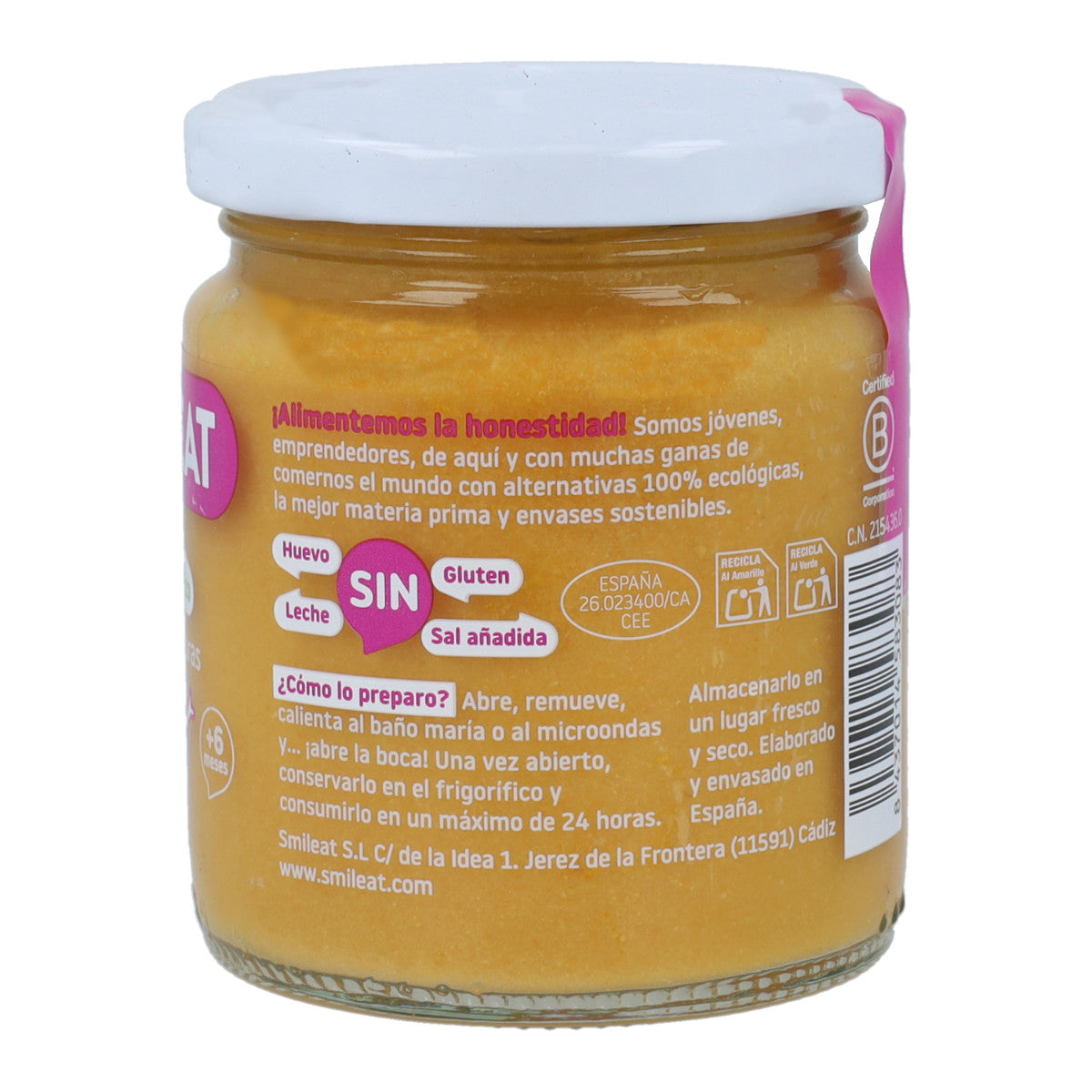 Smileat Peru e Vegetais Biológicos em Pote +6 meses, 230g